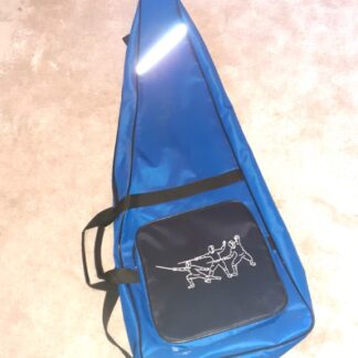 *gereserveerd*Schermtas met rugbanden blauw